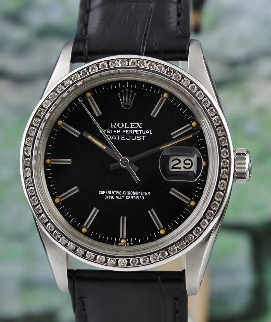 (image for) A ROLEX MEN SIZE STAINLESS STEEL OYSTER PERPETUAL DATEJUST / 16030